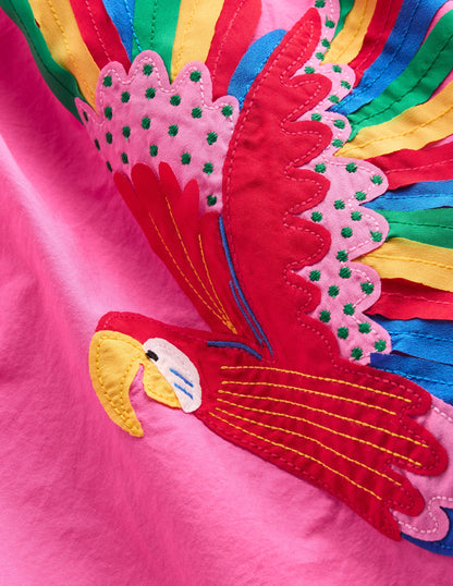 Annalisa Appliqué Sundress-Sorbet Pink Birds-4