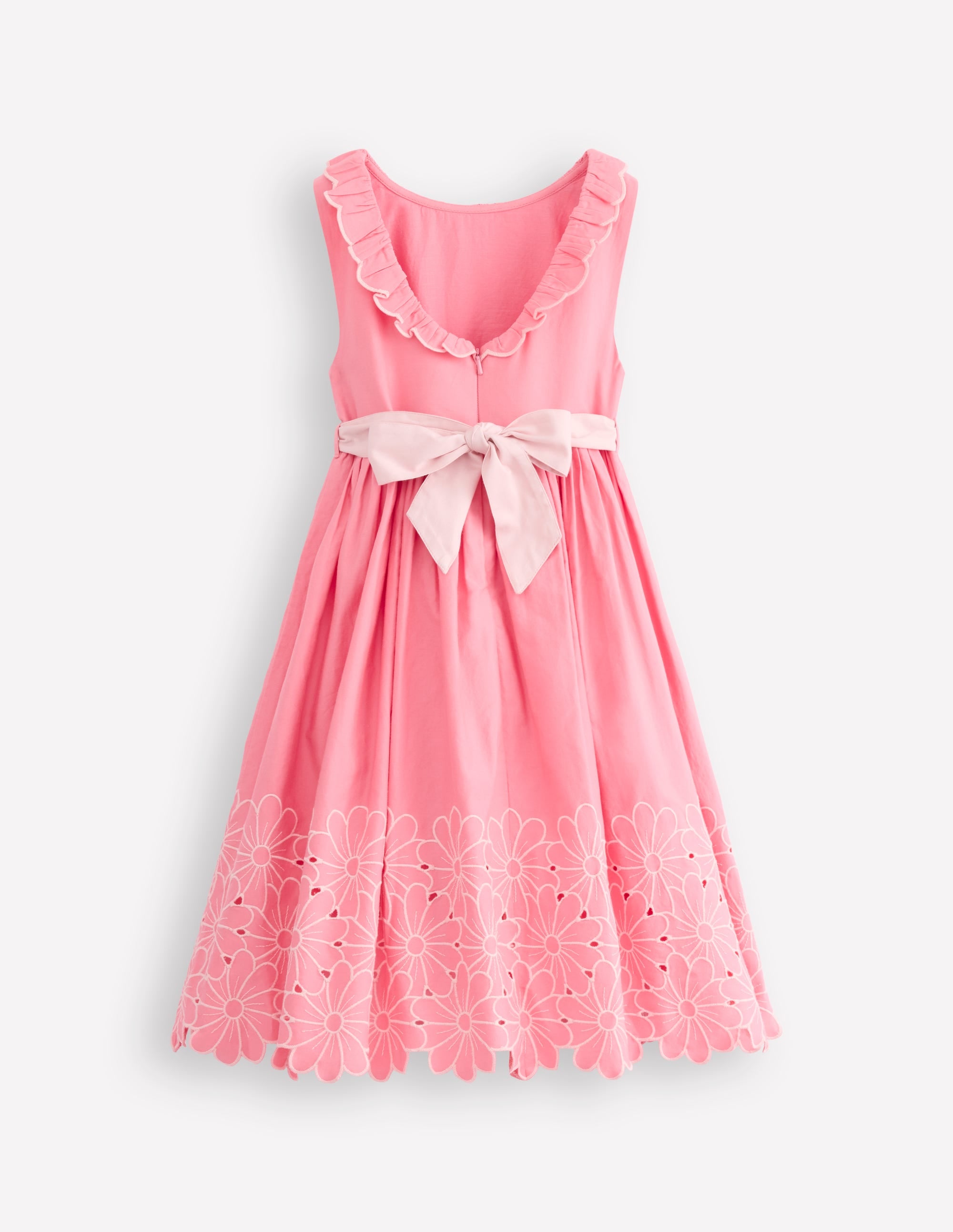 Flower Hem Occasion Dress-Salmon Pink - Image 2