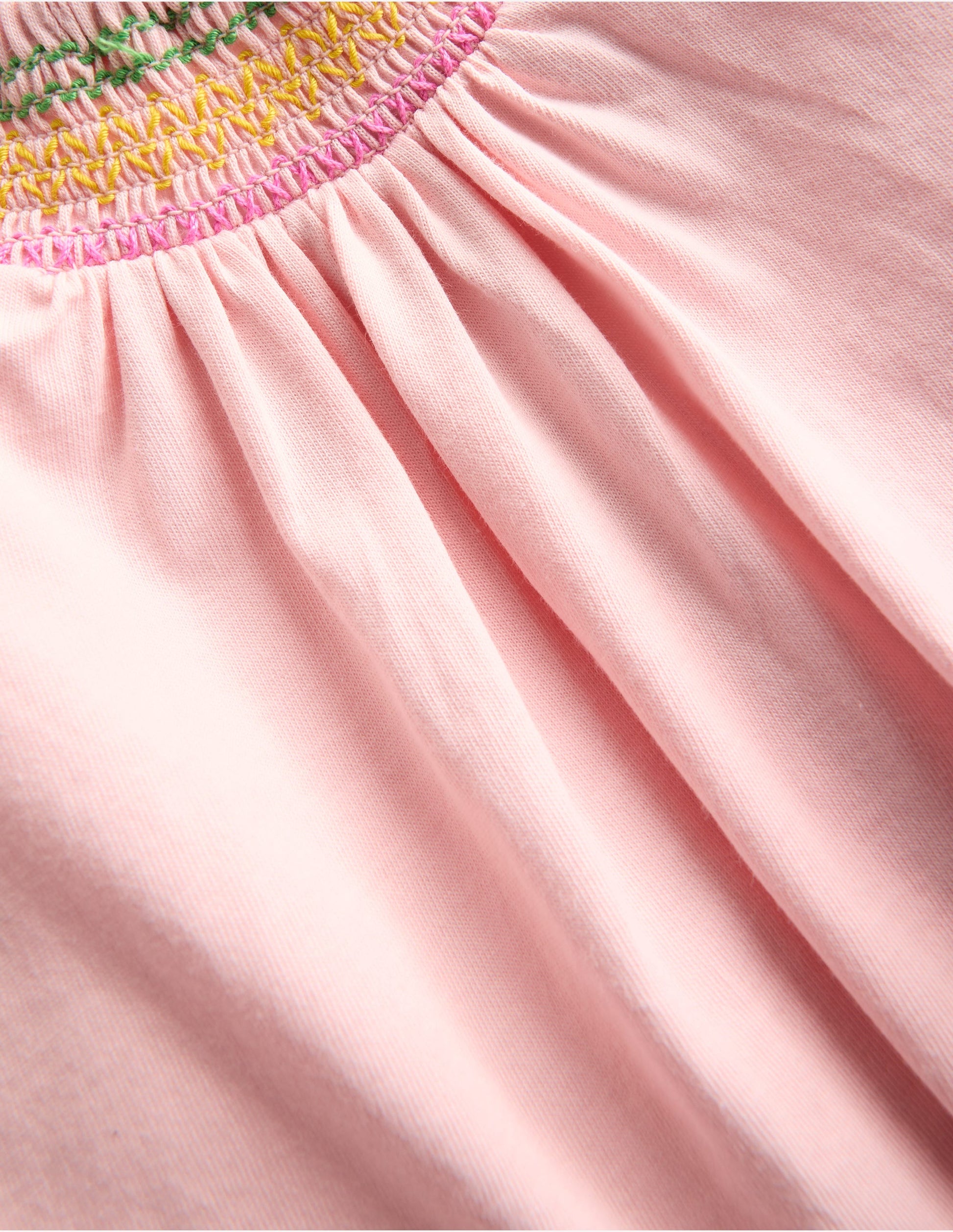 Jersey Smocked Top-Chalk Pink-3