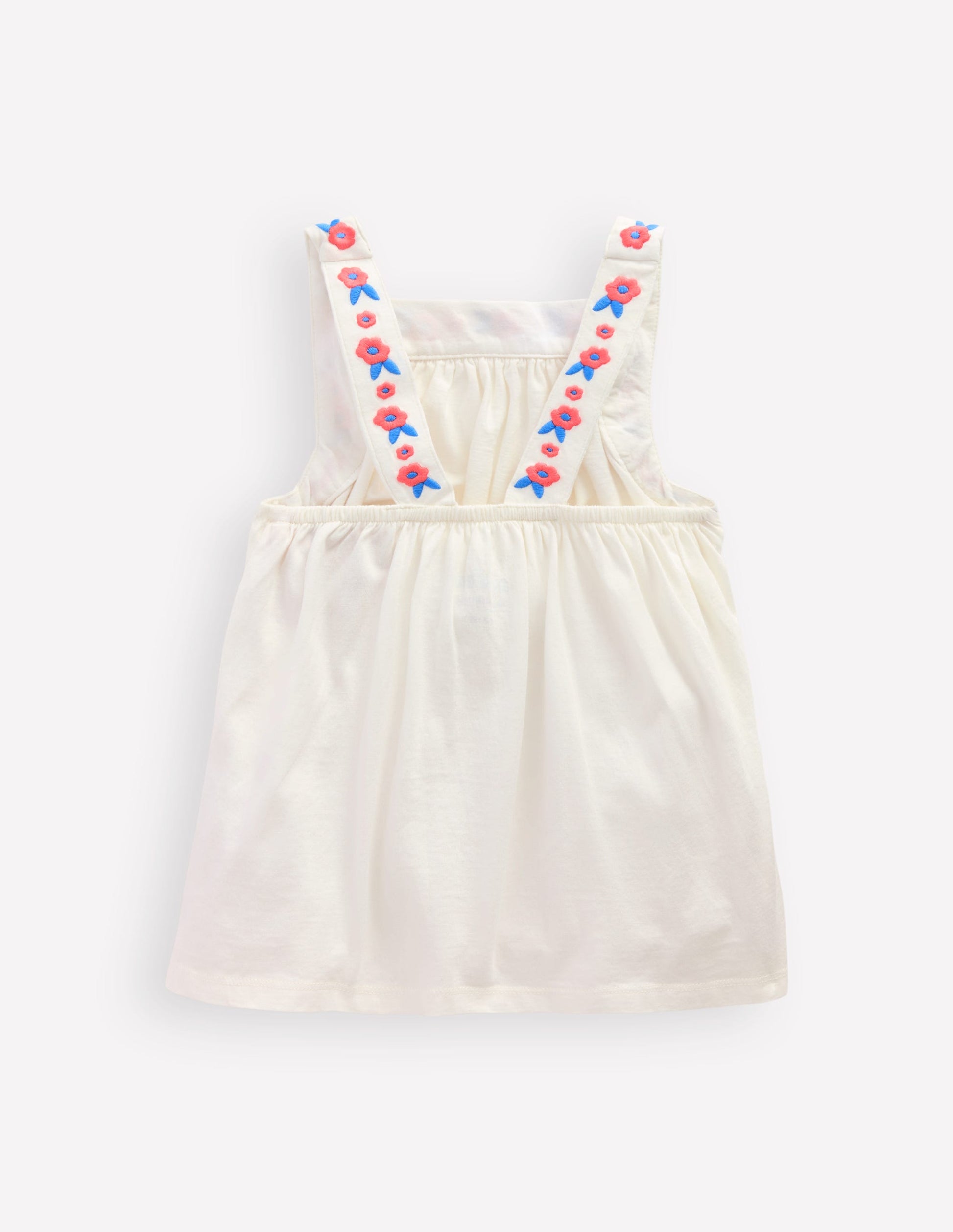 Embroidered Sleeveless Top-Soft Ivory-3