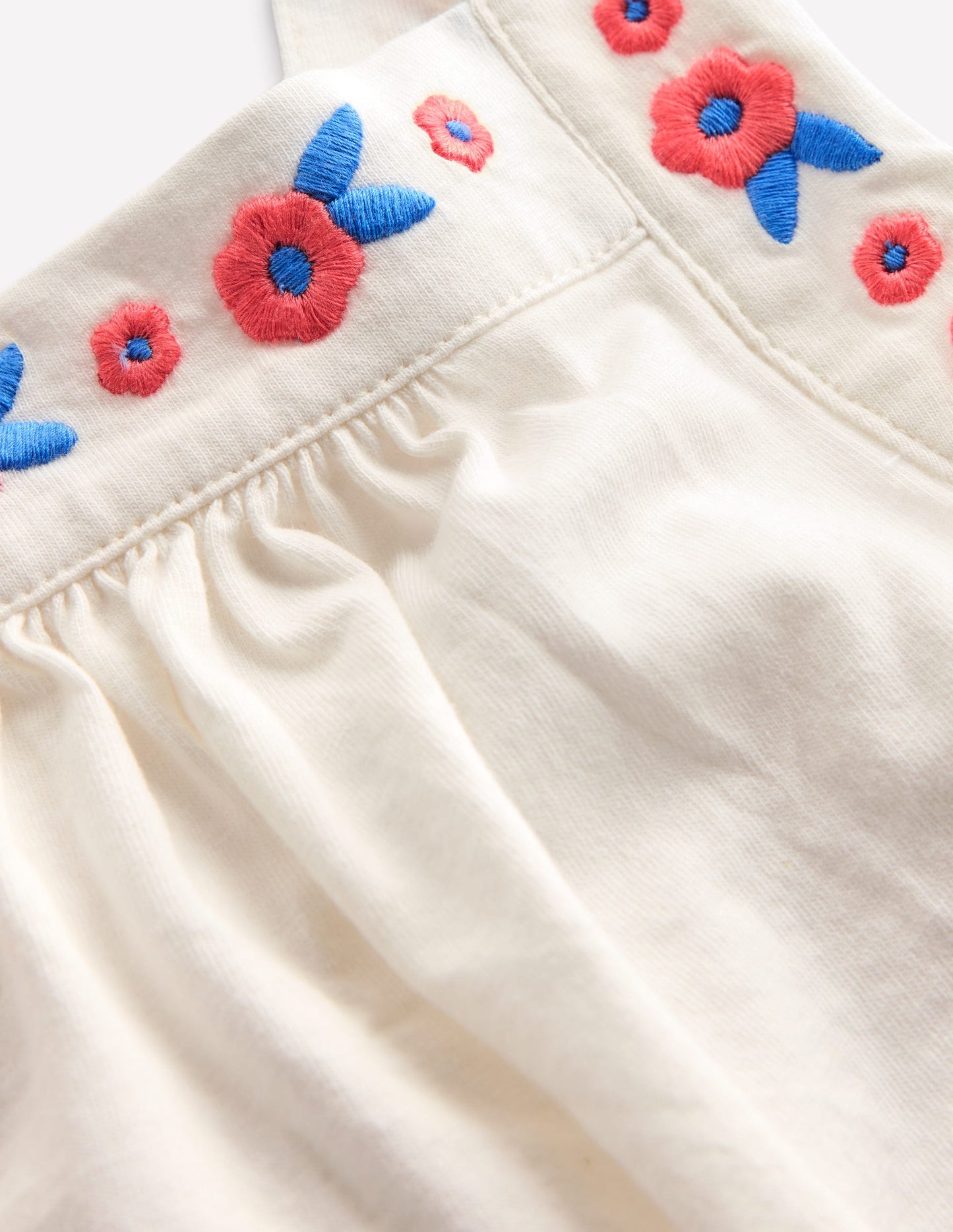 Embroidered Sleeveless Top-Soft Ivory