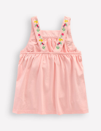 Embroidered Sleeveless Top-Chalk Pink-3