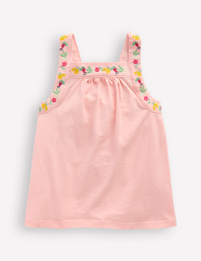 Embroidered Sleeveless Top-Chalk Pink-2