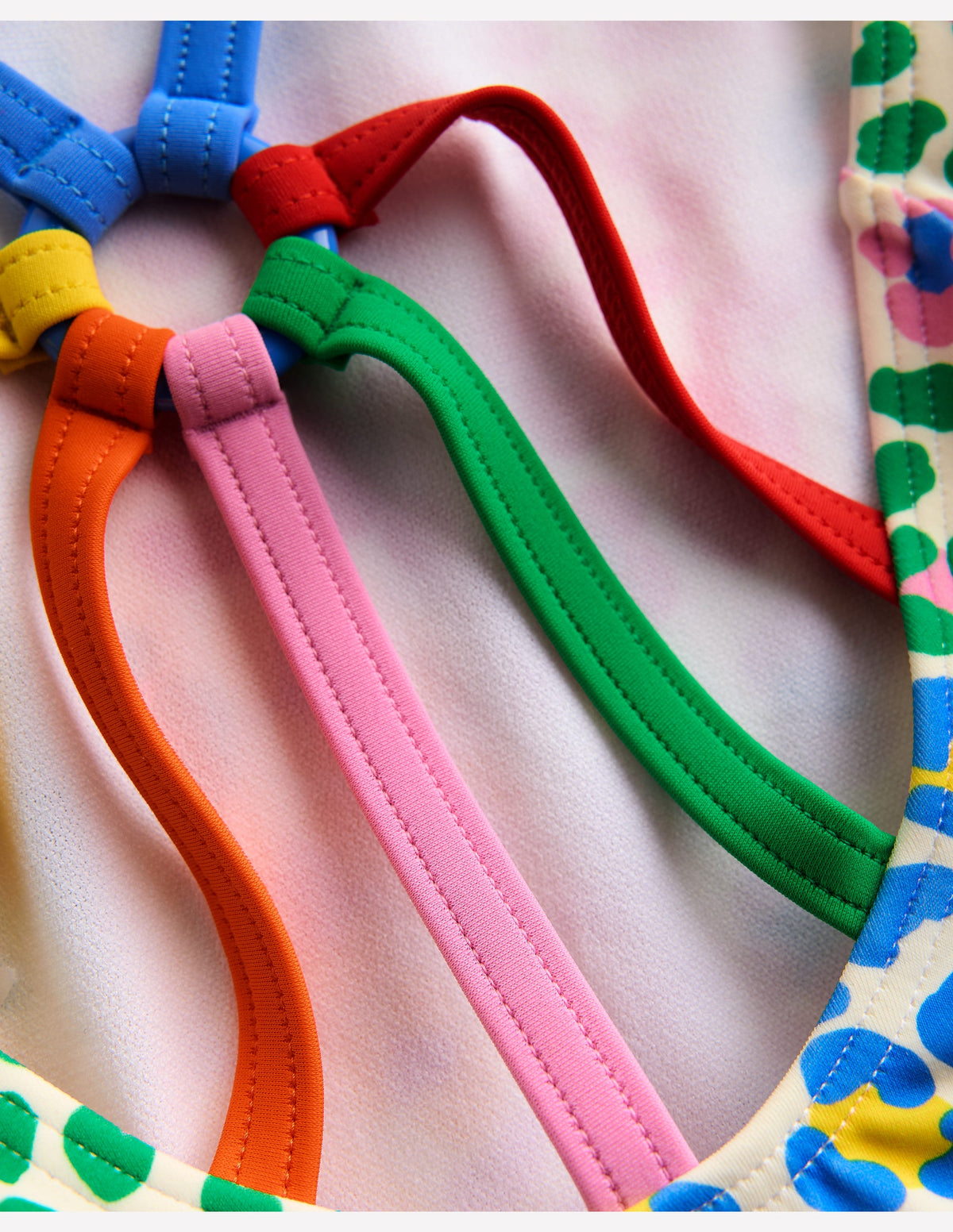Selena Rainbow Strap Swimsuit-Multi Rainbow Leopard - Image 3