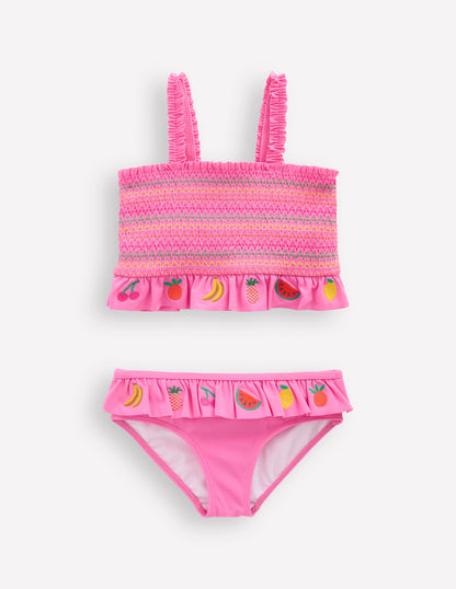 Pretty Peplum Bikini-Pink Fruit-2