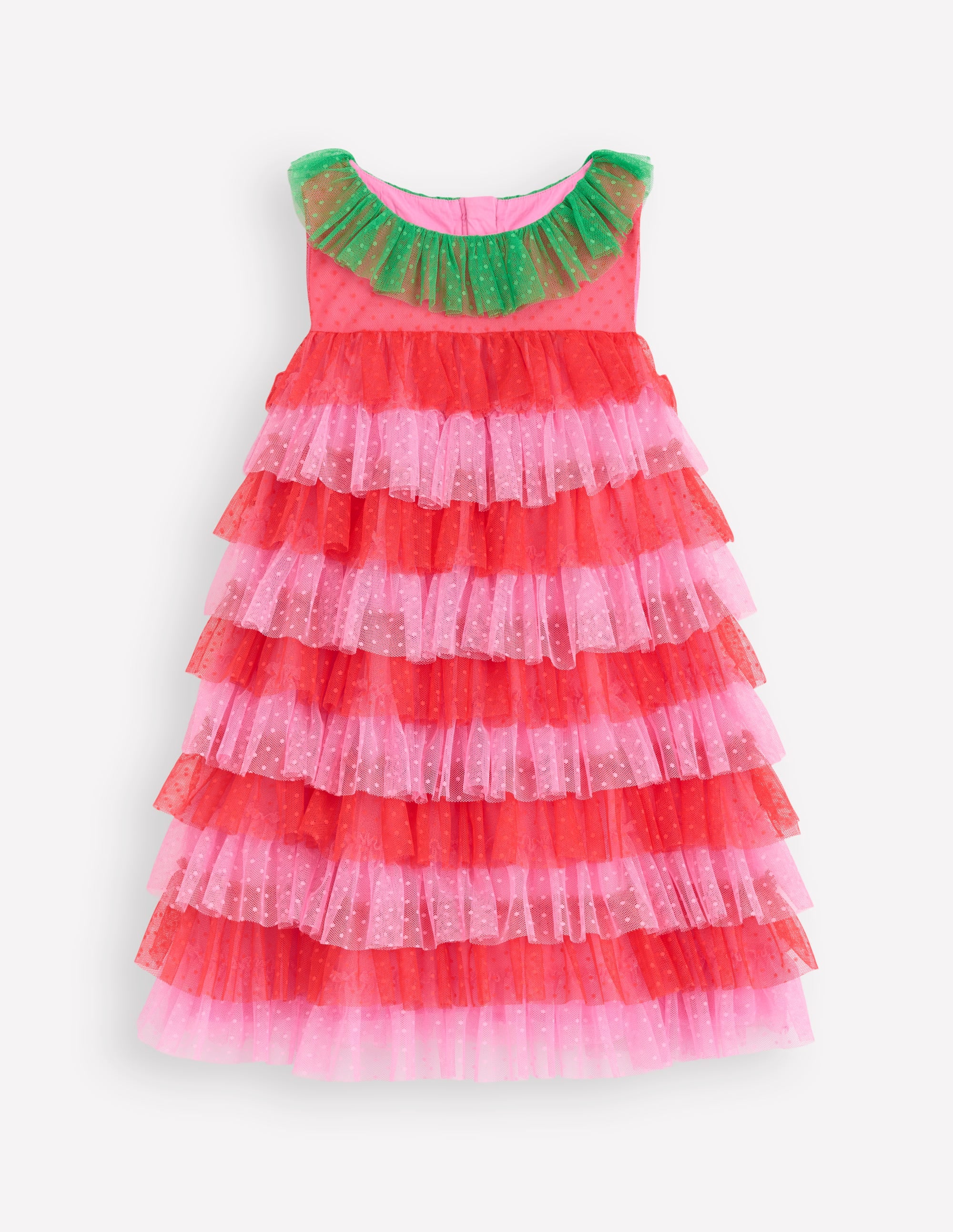 Strawberry Tulle Dress-Red/Pink - Image 1