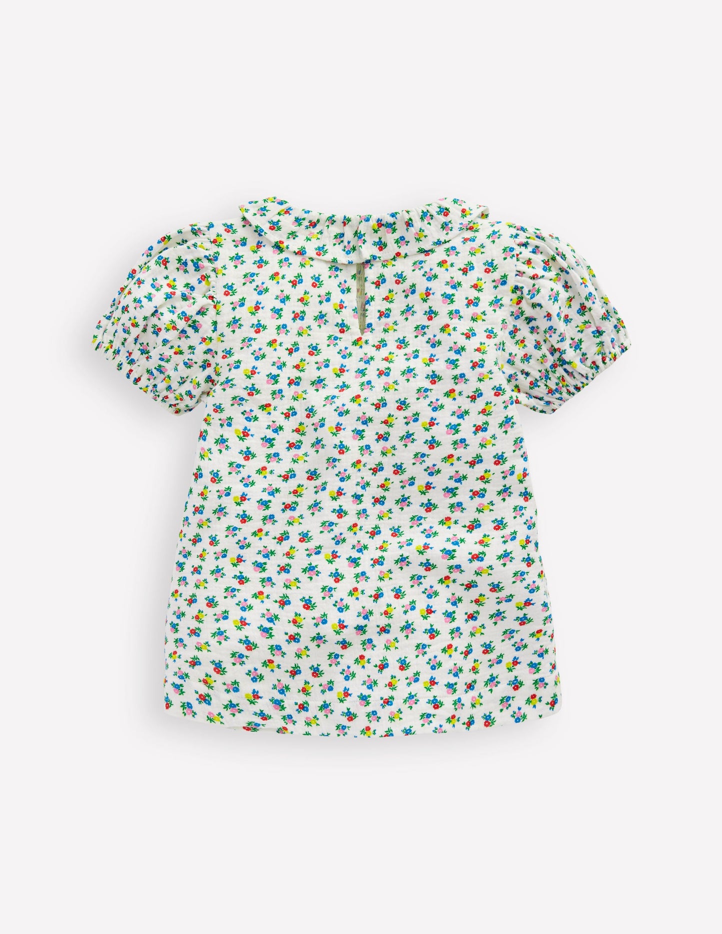 Double Cloth Printed Blouse-Soft Ivory Ditsy Floral