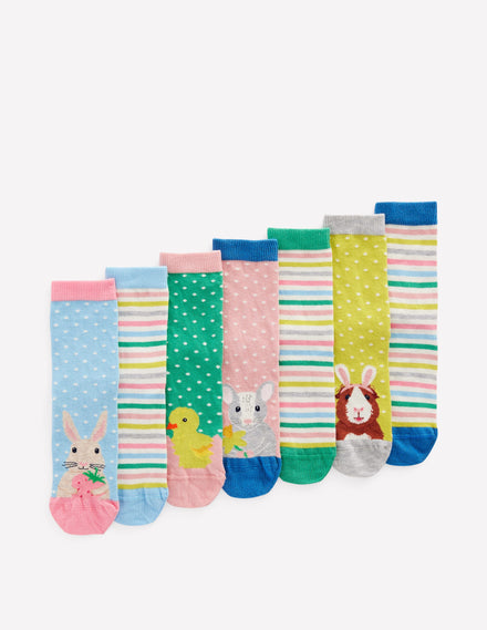 Socks 7 Pack-Easter Animals