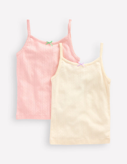 2-Pack Vests-Pointelle Stripe