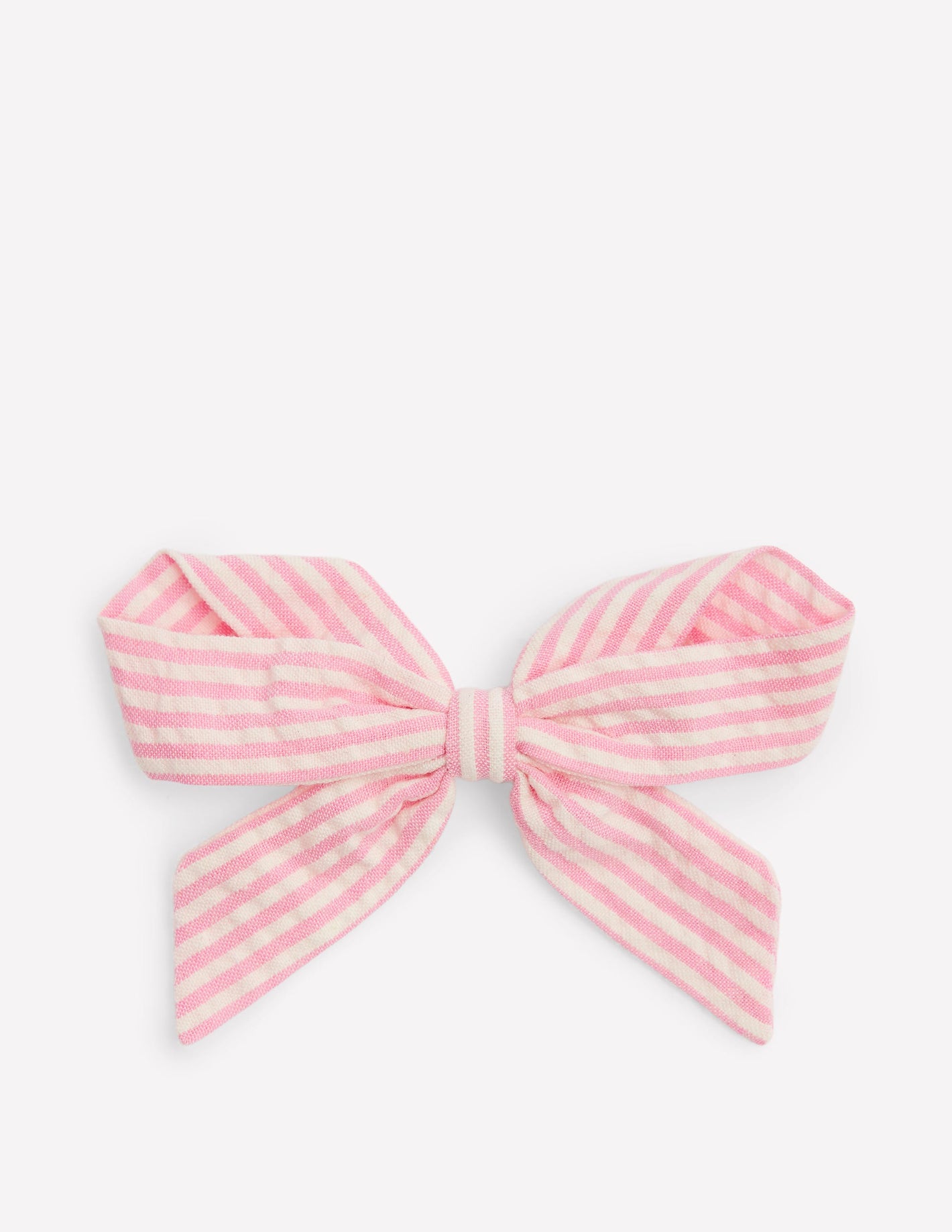 Stripe Hair Bows-Pink Ticking