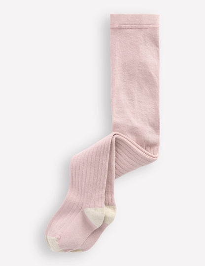 Baby Ribbed Tights-Pink