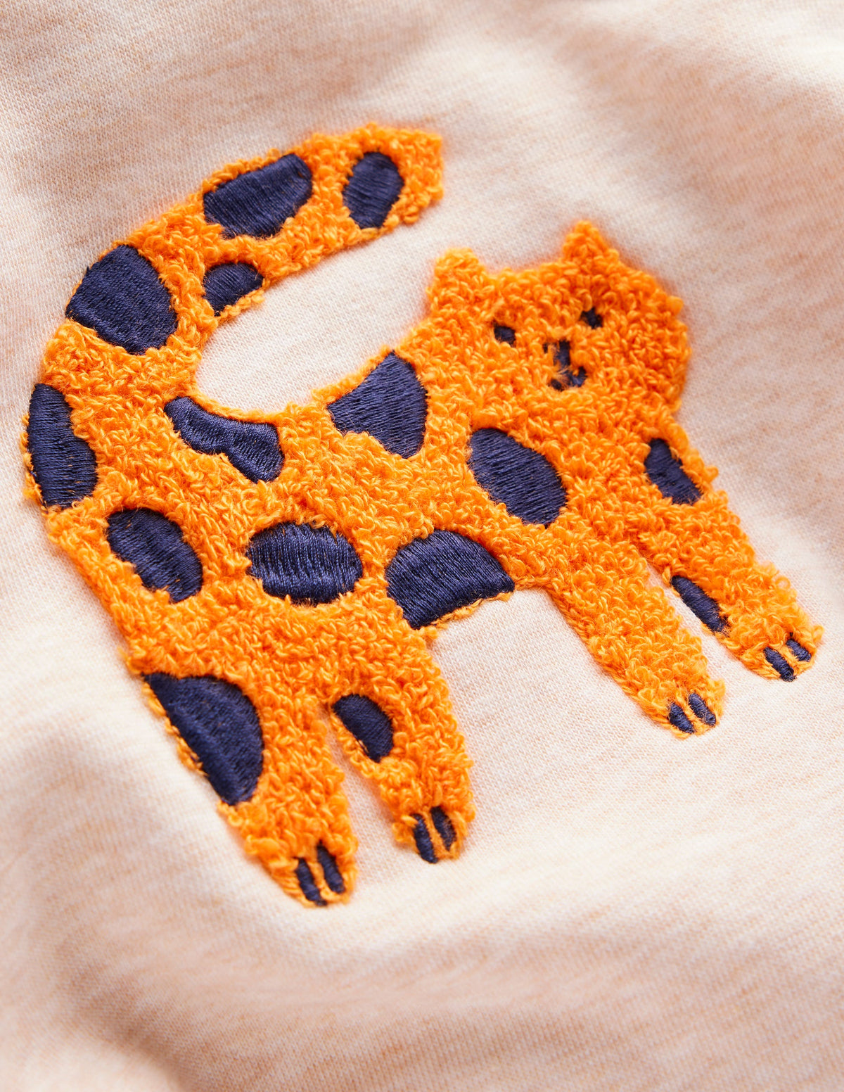 Graphic Boucle Sweatshirt-Oatmeal Marl Cats - Image 3