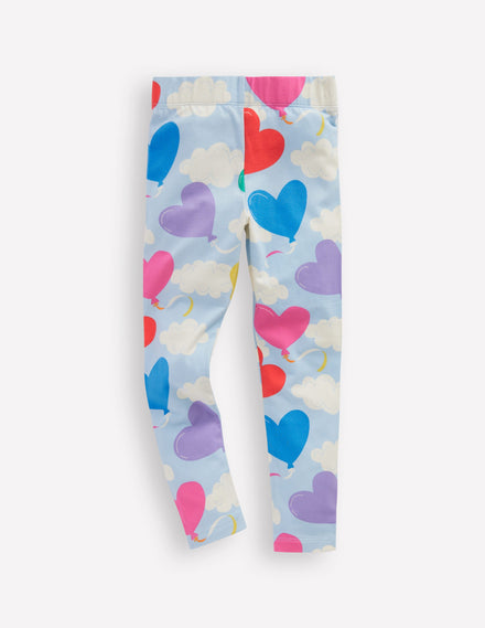 Fun Leggings-Misty Blue Balloon Sky