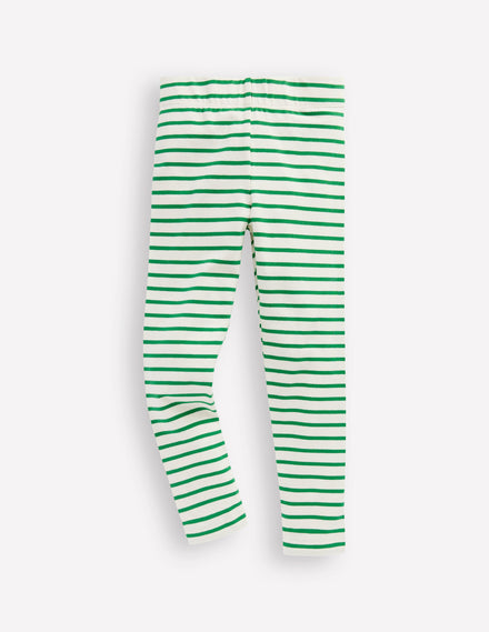 Fun Leggings-Green Stripe