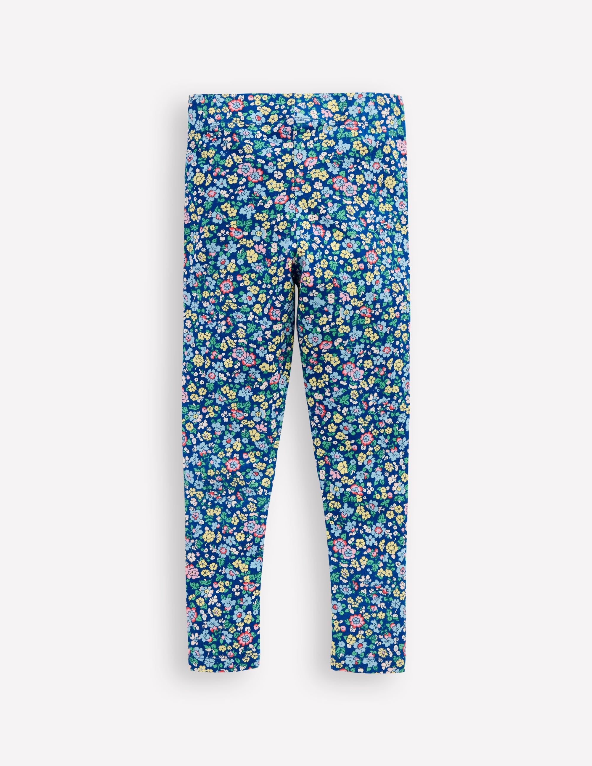 Everyday Fun Leggings-Sapphire Blue Nautical Floral - Image 2