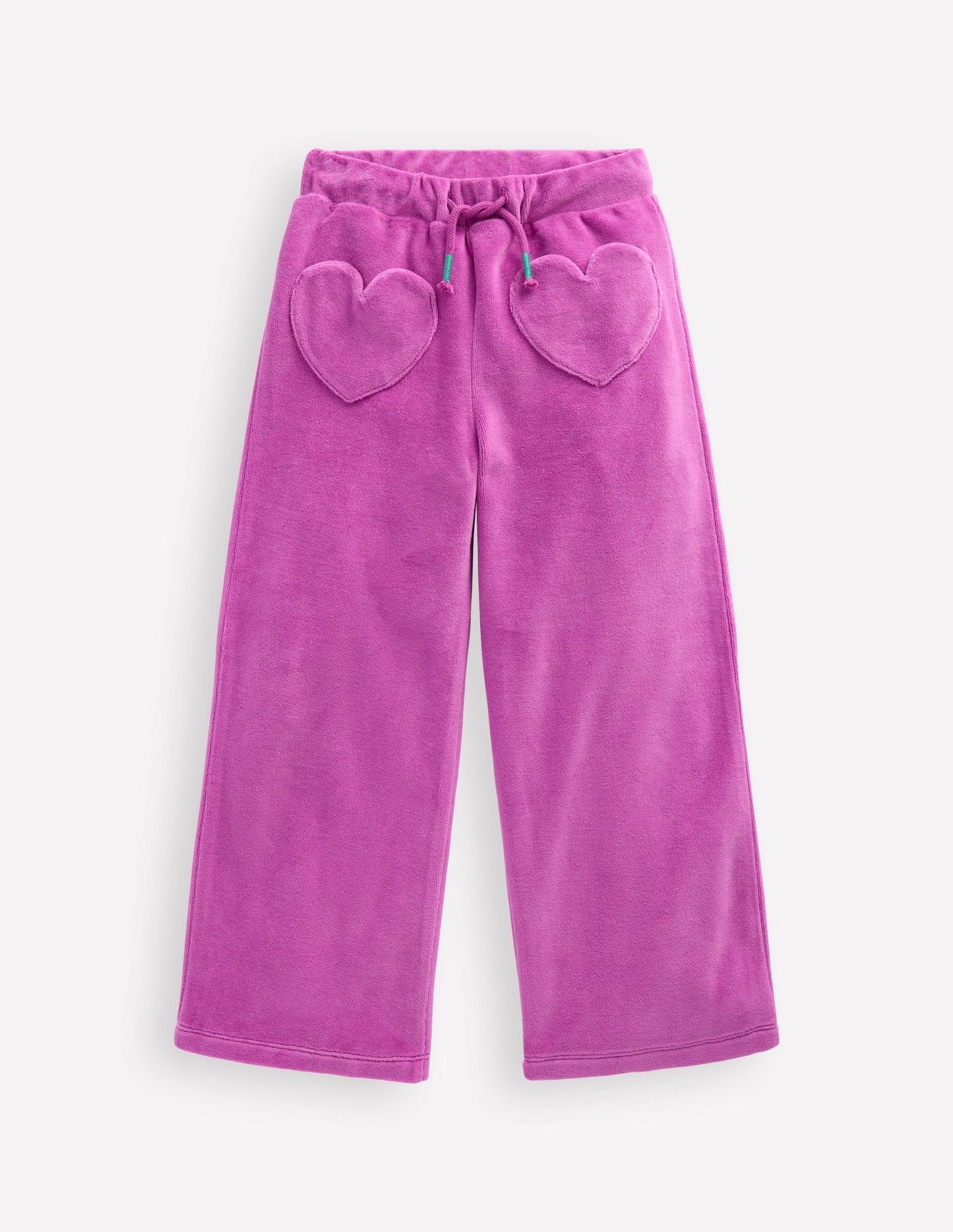 Heart Pocket Velour Jogger-Foxglove Purple