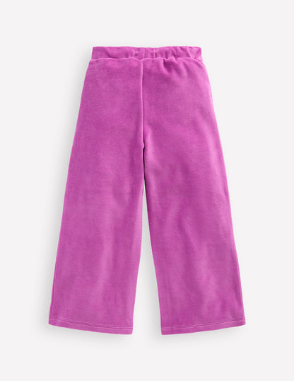 Heart Pocket Velour Jogger-Foxglove Purple