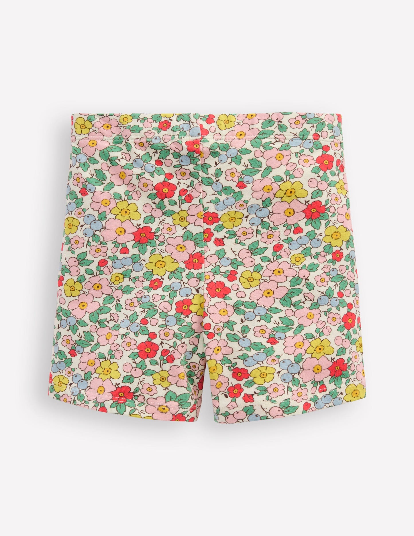 Cartwheel Shorts-Vanilla Apple Blossom Floral