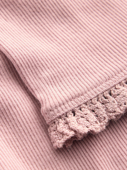 Ribbed Leggings-Vintage Pink