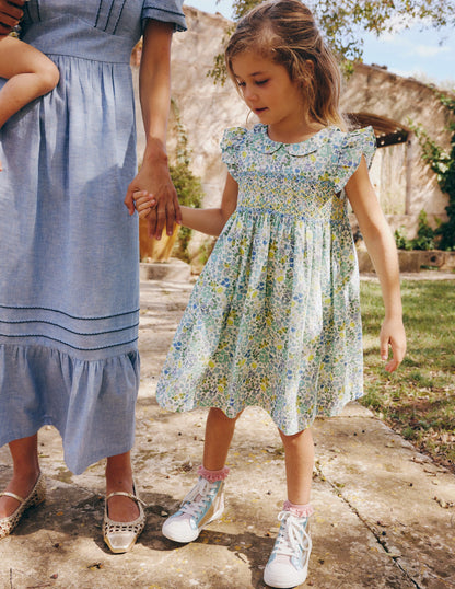 Adeline Smocked Dress-Easter Chick Floral