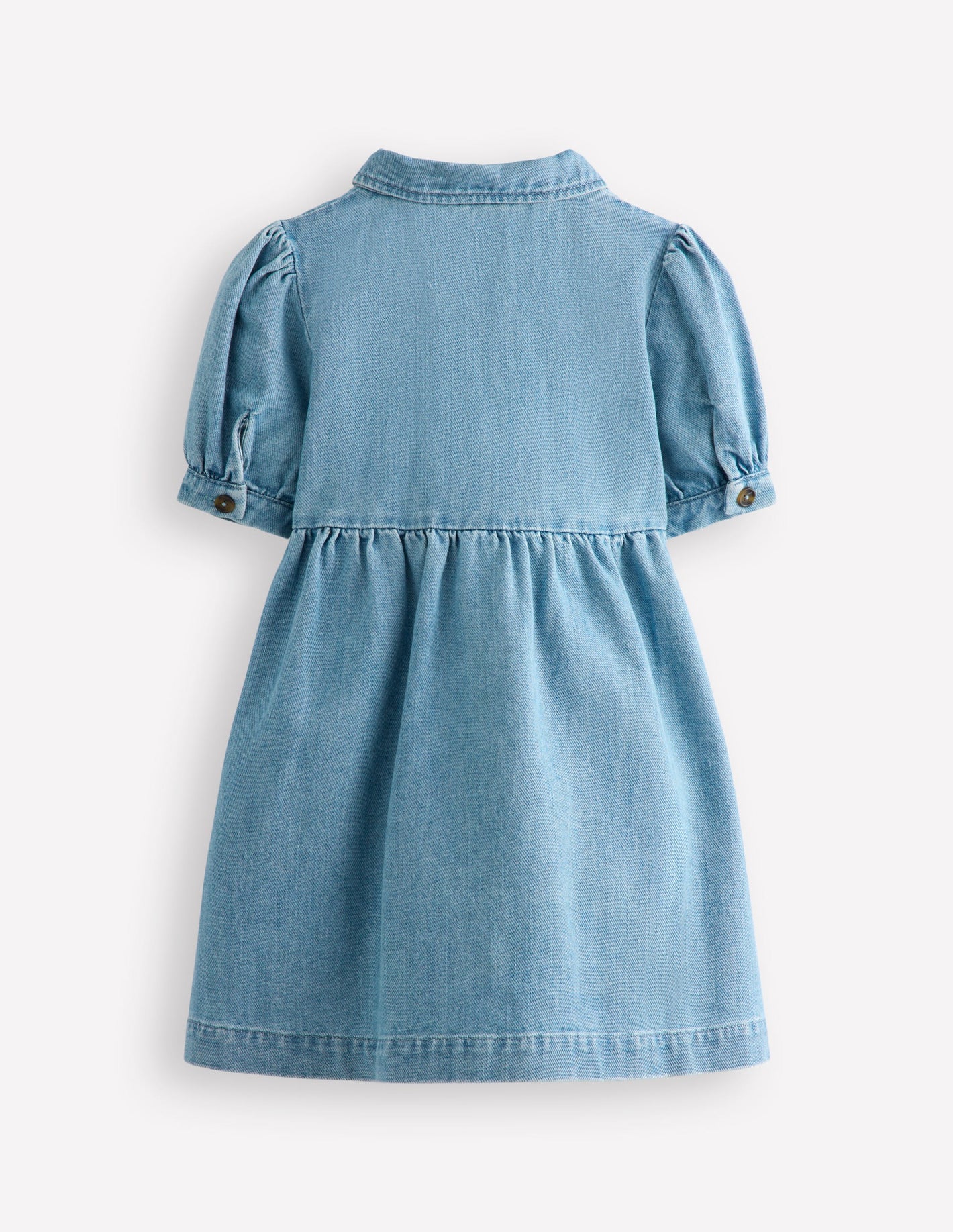 Denim Shirt Dress-Mid Vintage Denim Strawberry