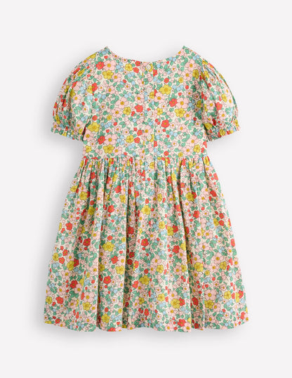 Madeline Woven Dress-Vanilla White Apple Blossom