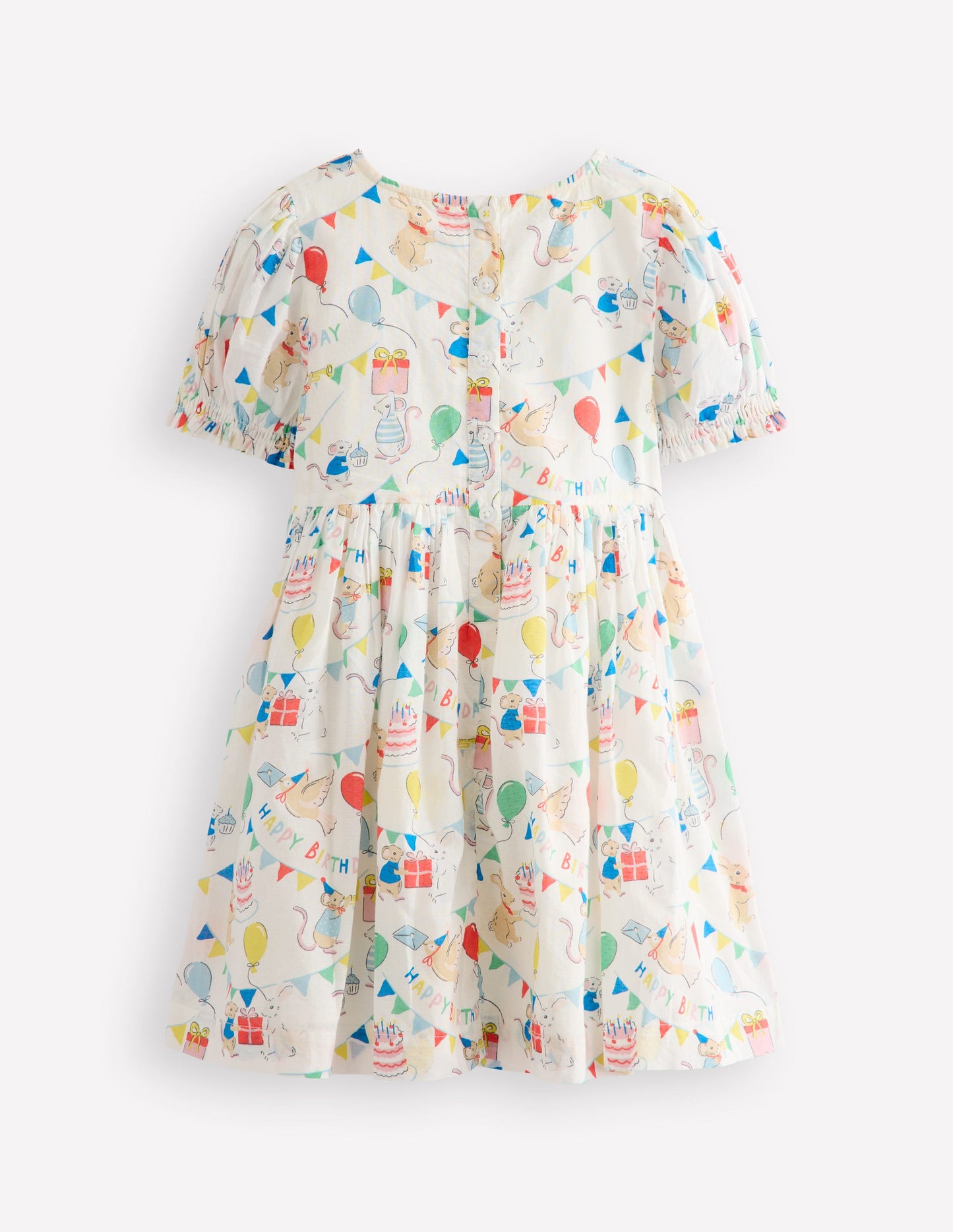 Madeline Woven Dress-Birthday Print