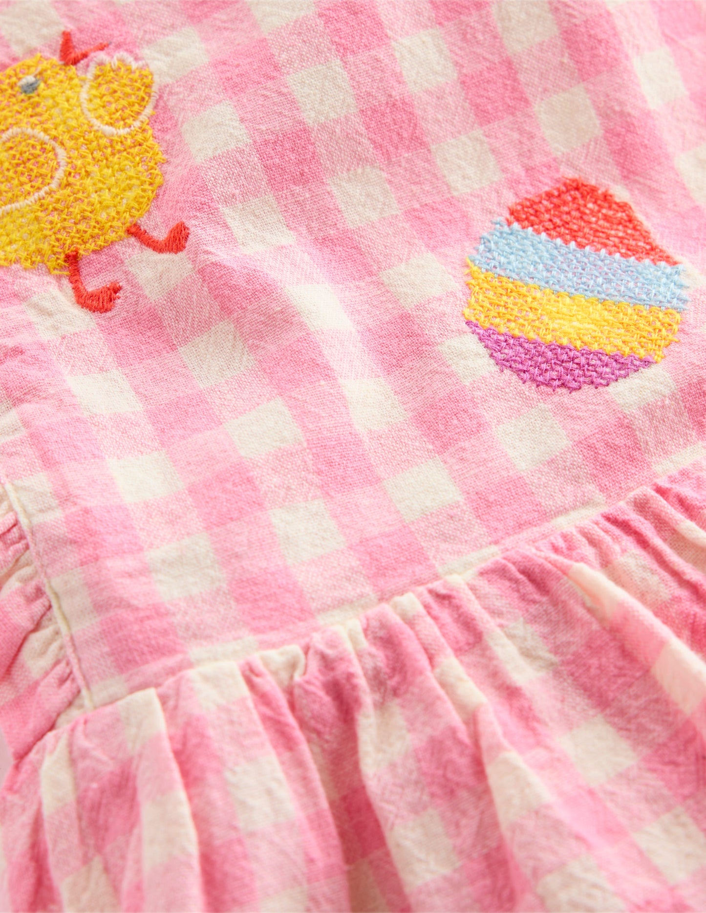 Pinafore Dress-Pink Gingham Easter