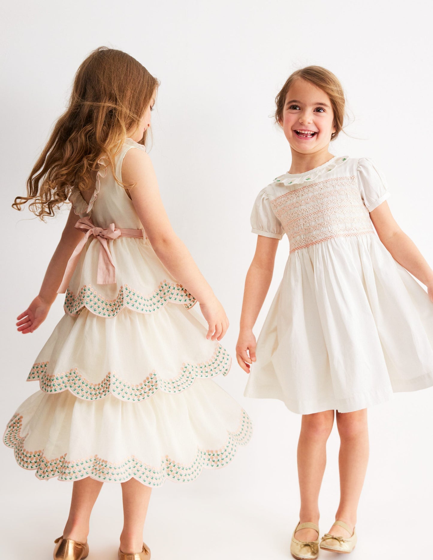 Tiered Organza Dress-Ivory