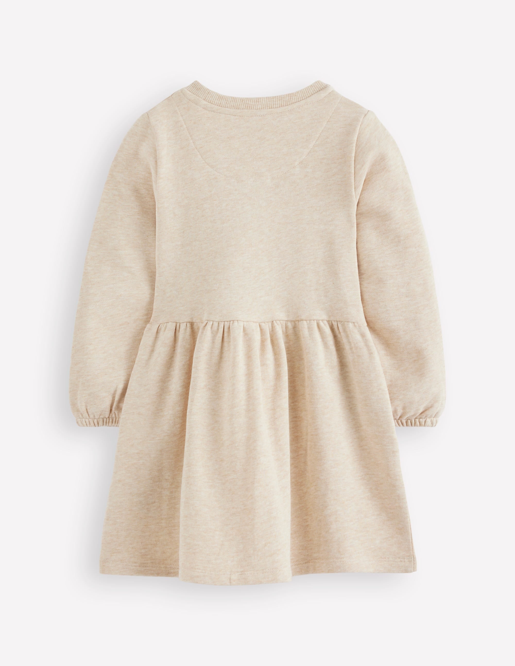 Boucle Appliqué Sweat Dress-Oatmeal Marl Easter Patches - Image 2