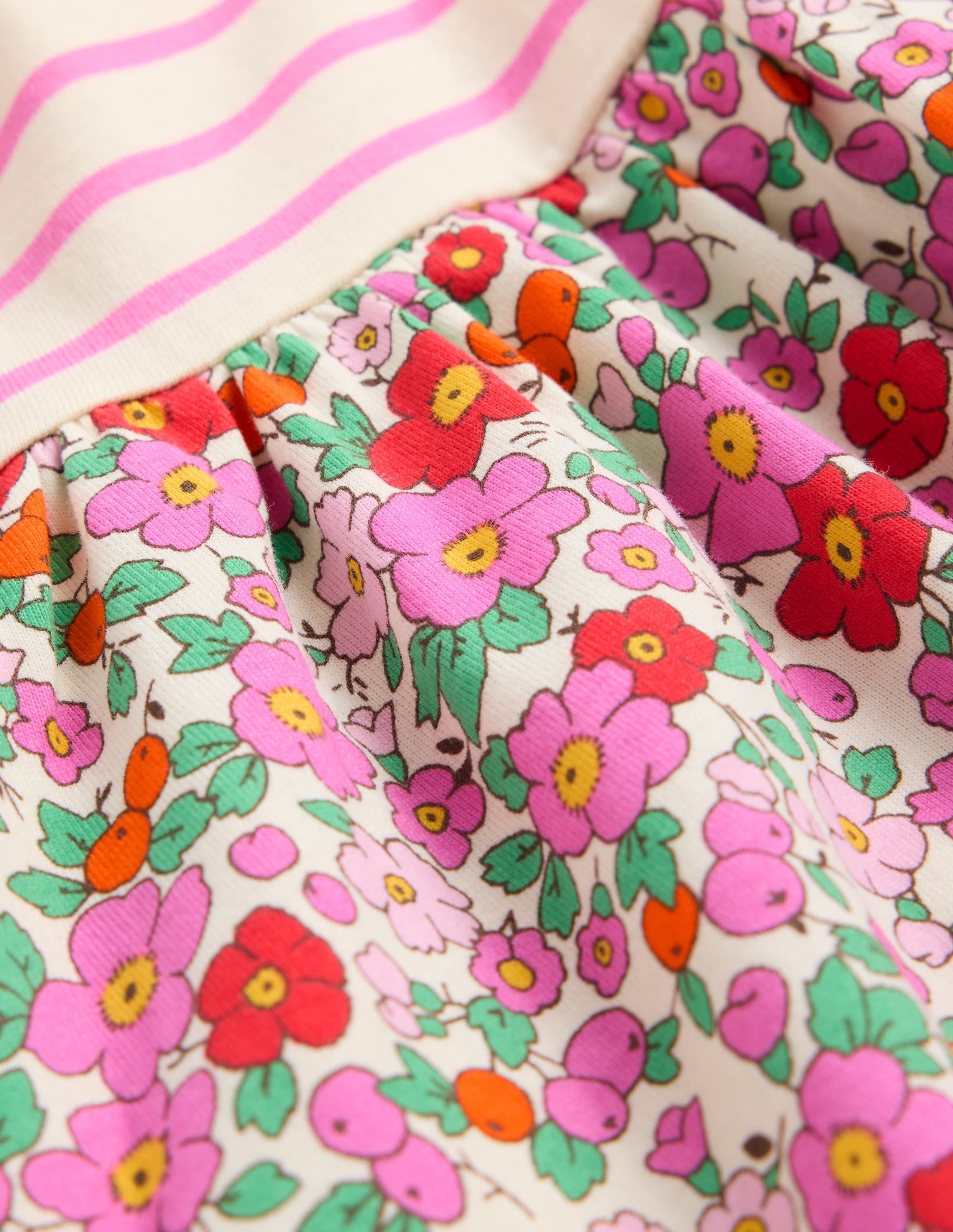 Posie Frill Sleeve Dress-Pink Apple Blossom Floral - Image 3
