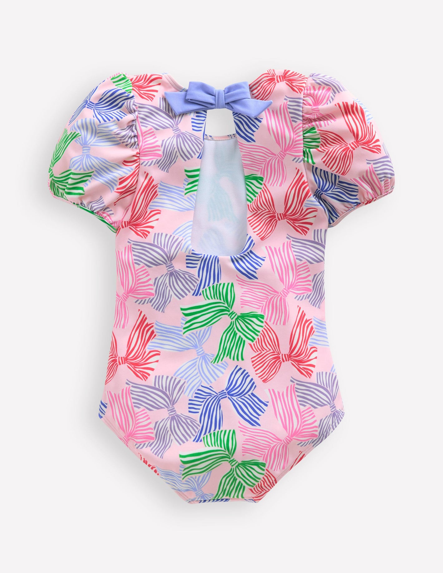 Sandy Puff Sleeve Swimsuit-French Pink Bows