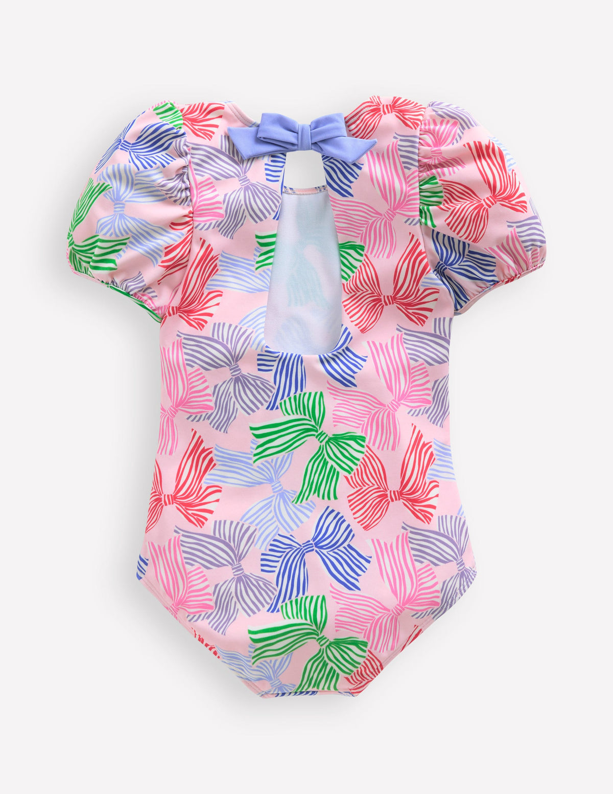 Sandy Puff Sleeve Swimsuit-French Pink Bows - Image 2