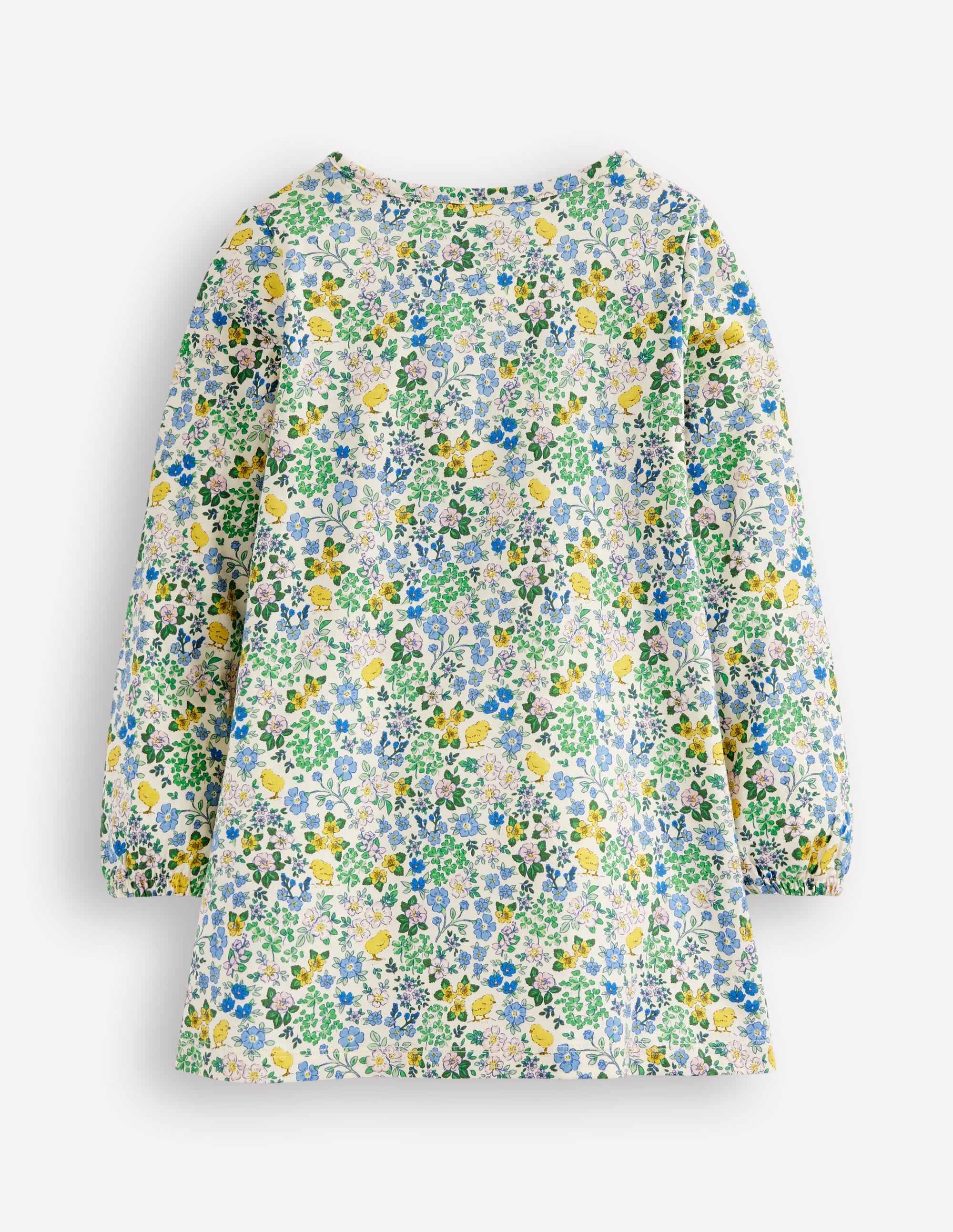 Long sleeved Bag Tunic-Vanilla White Floral Chick - Image 2