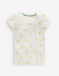 Short Sleeve Pointelle Top-Soft Ivory