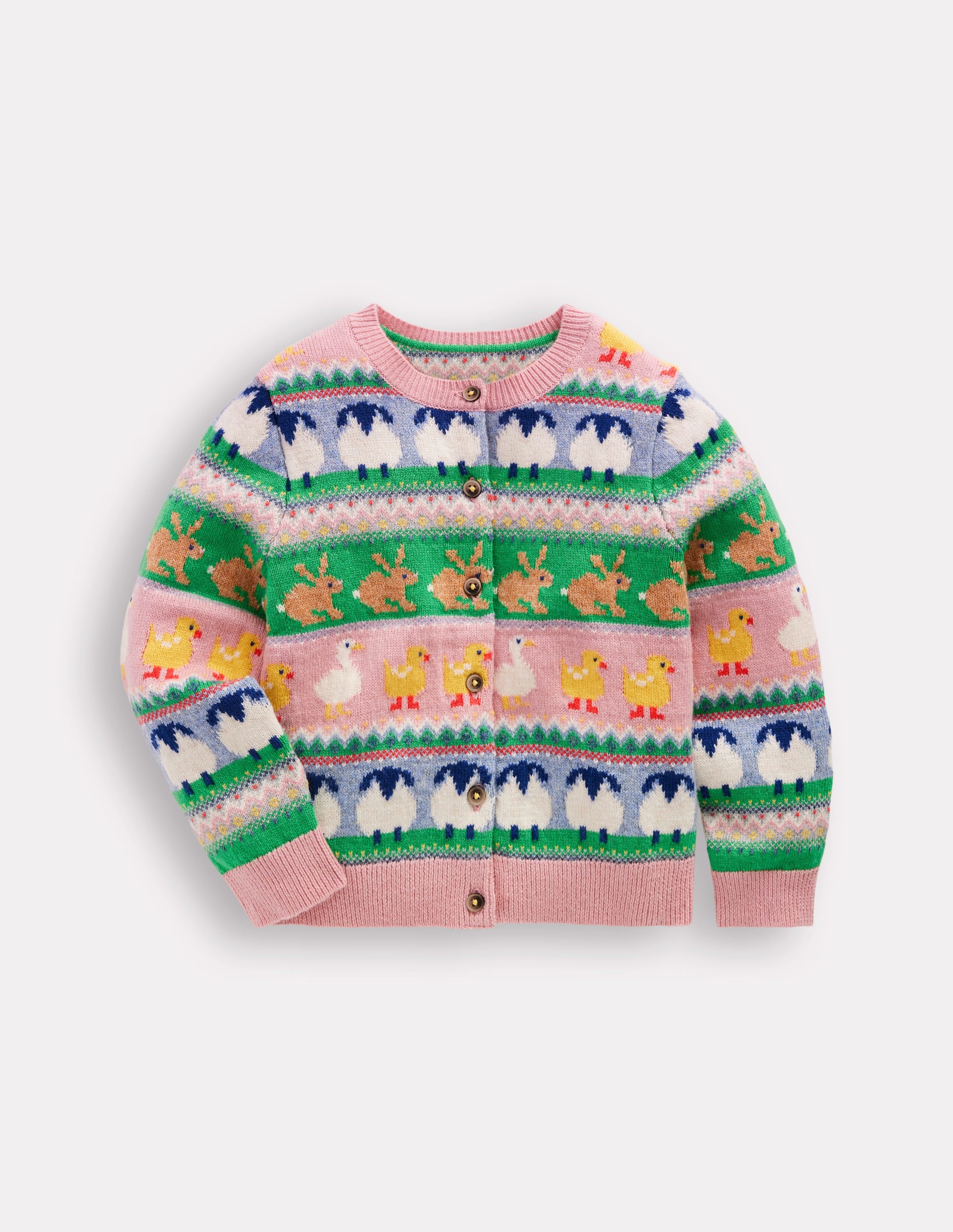 Edie Fair Isle Cardigan-Easter Fair Isle - Image 1