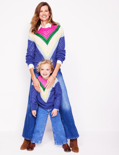 Chevron Jumper-Blue/Pink Chevron