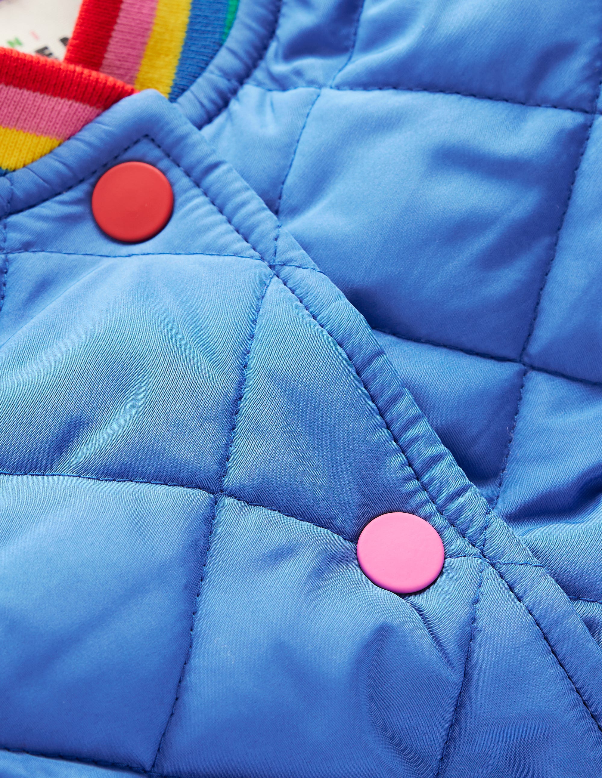 Fun Borg Lined Bomber-Peacock Plume Blue Heartburst - Image 3
