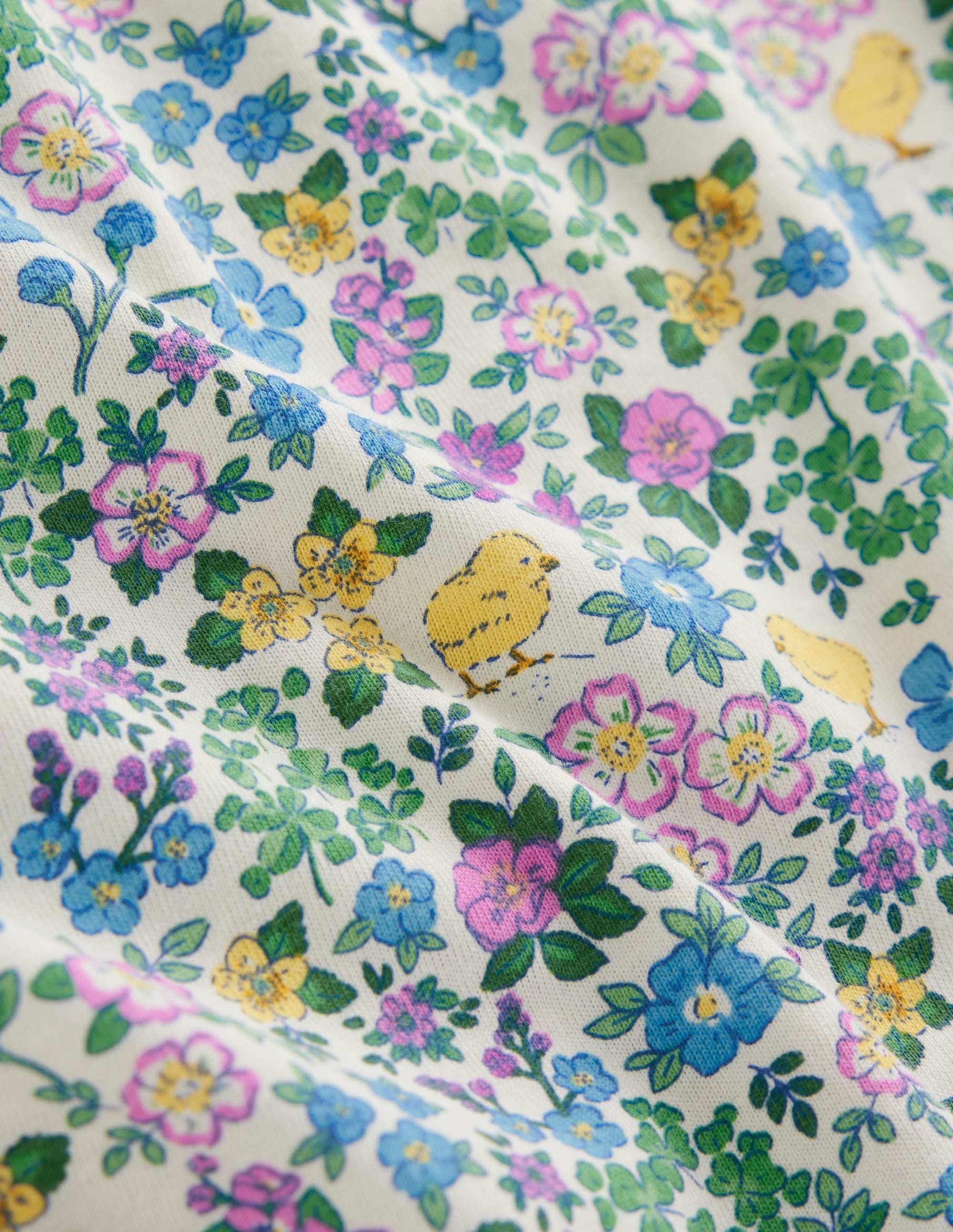 Printed Long-Sleeved Nightie-Orchid Purple Chick Floral - Image 3