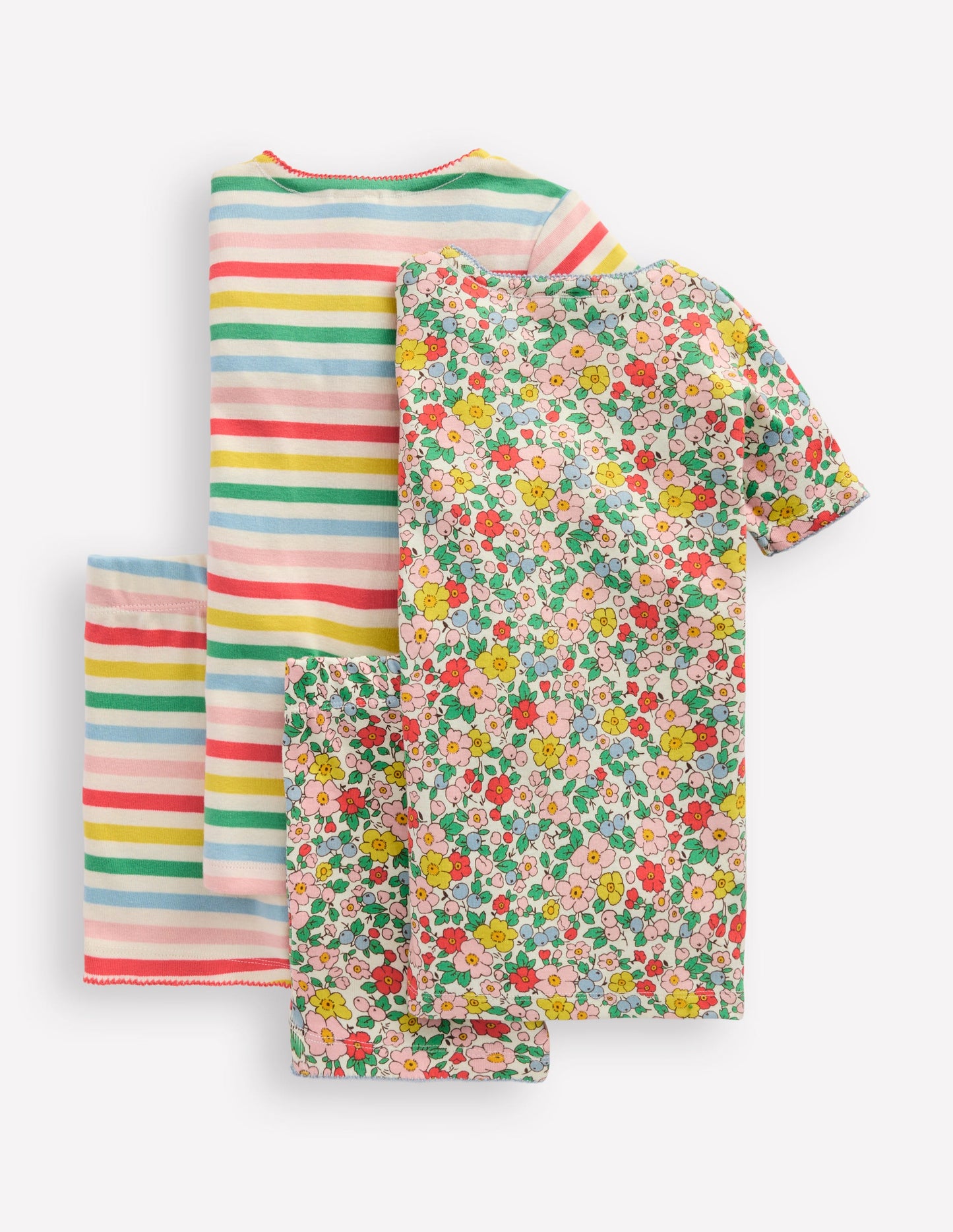 Twin Pack Short Pyjamas-Apple Blossom Multi