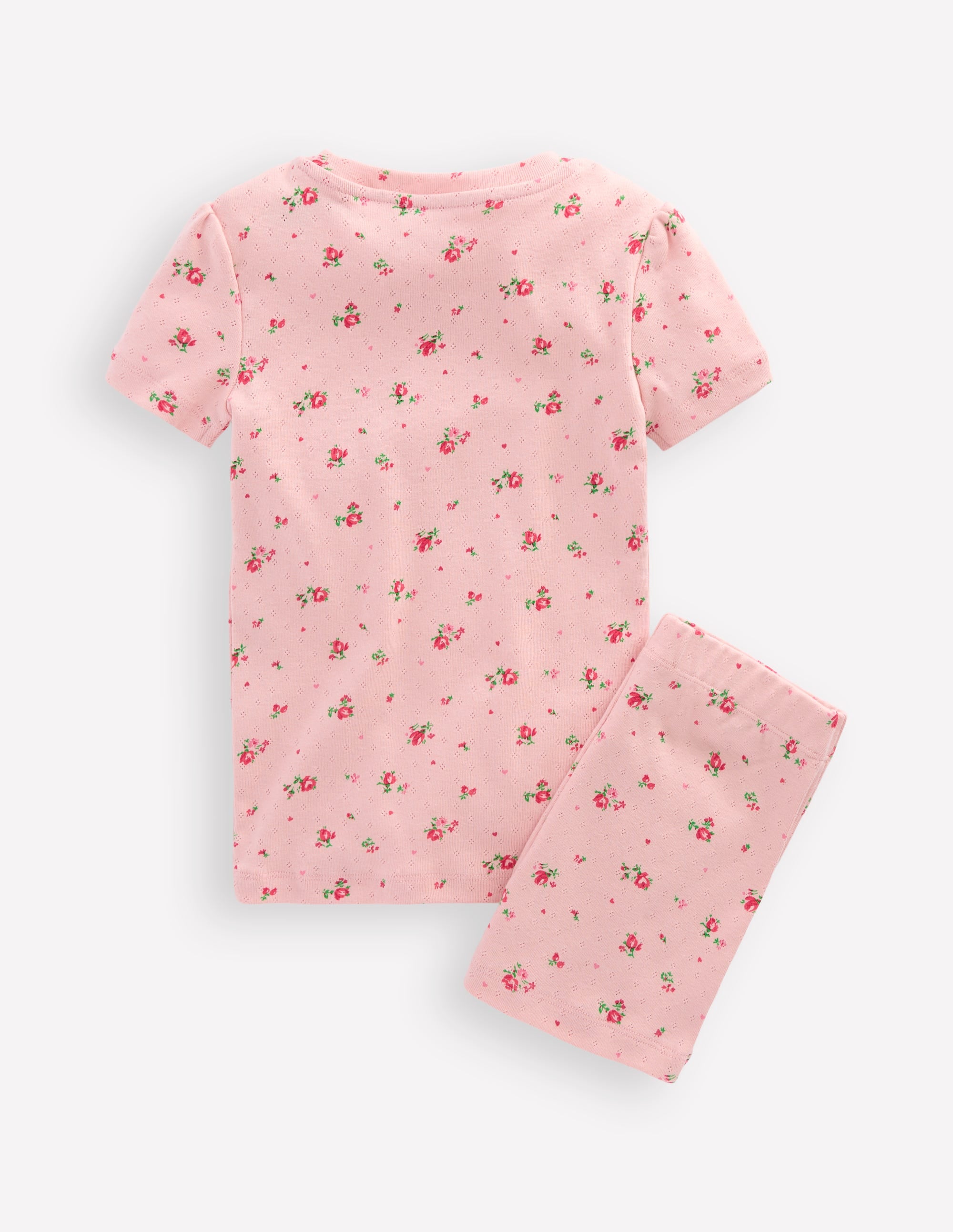 Snug Pointelle Pyjamas-Botanical Pink Rose Sprig - Image 2