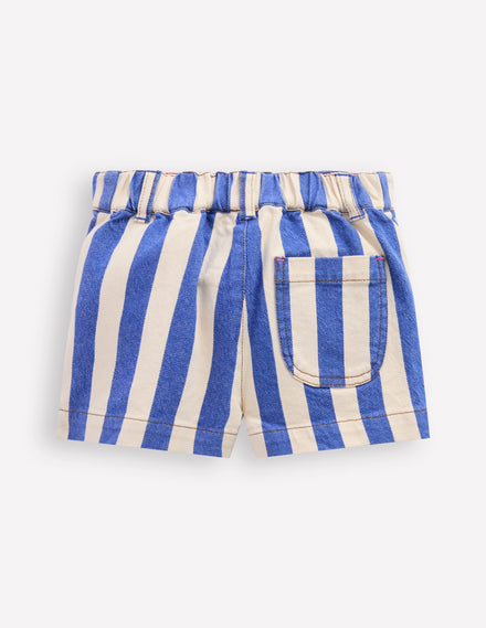 Patch Pocket Shorts-Orion Blue/ Ivory