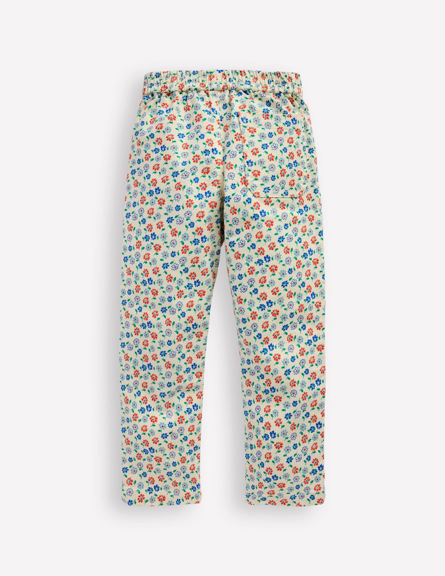 Pull-On Trouser-Vanilla White Vintage Daisy