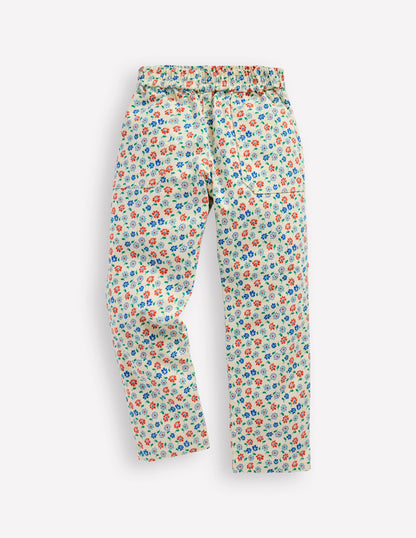 Pull-On Trouser-Vanilla White Vintage Daisy