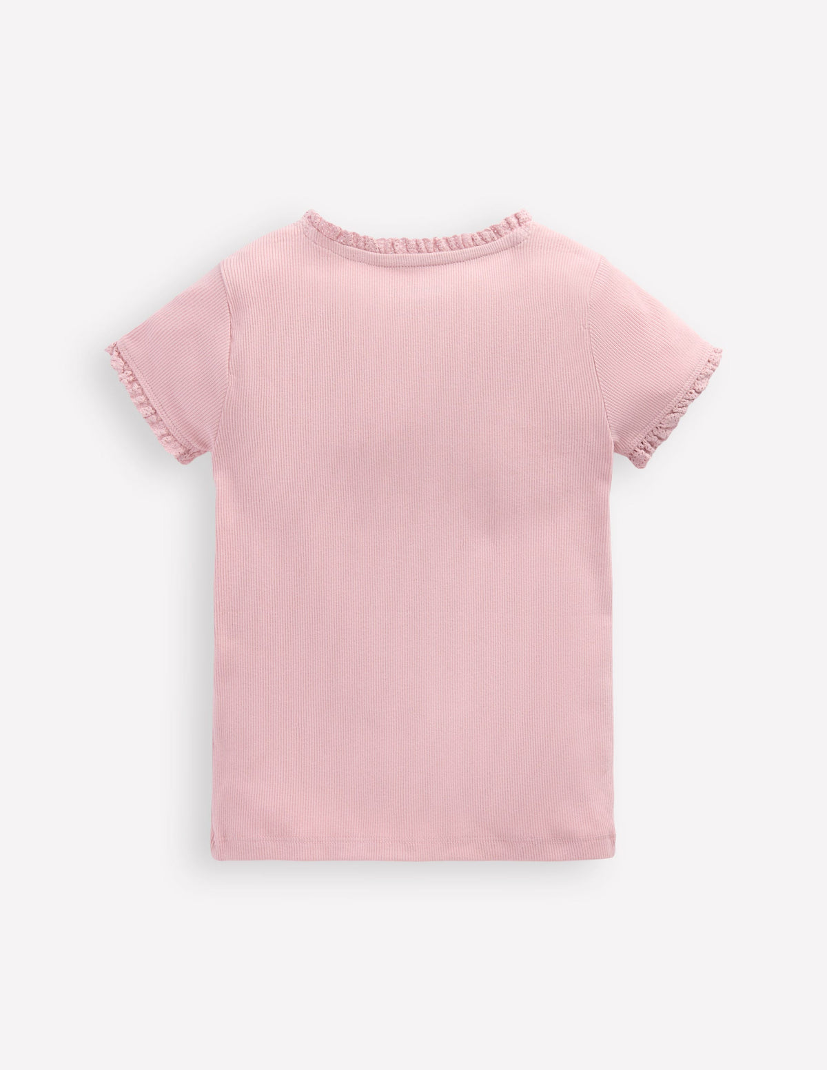 Short Sleeve Ribbed T-shirt-French Pink - Image 2