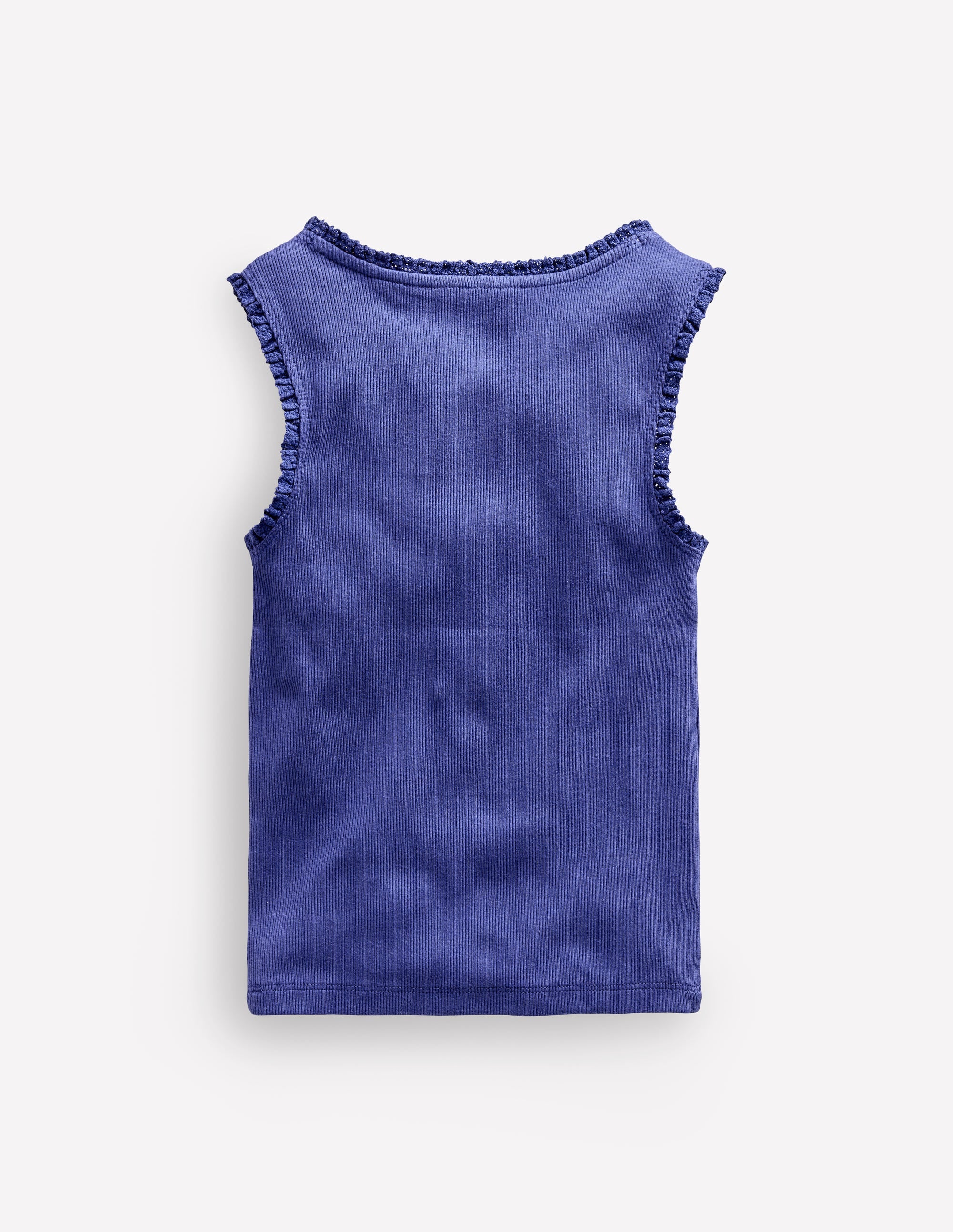 Ribbed Lace Trim Vest-Starboard - Image 2
