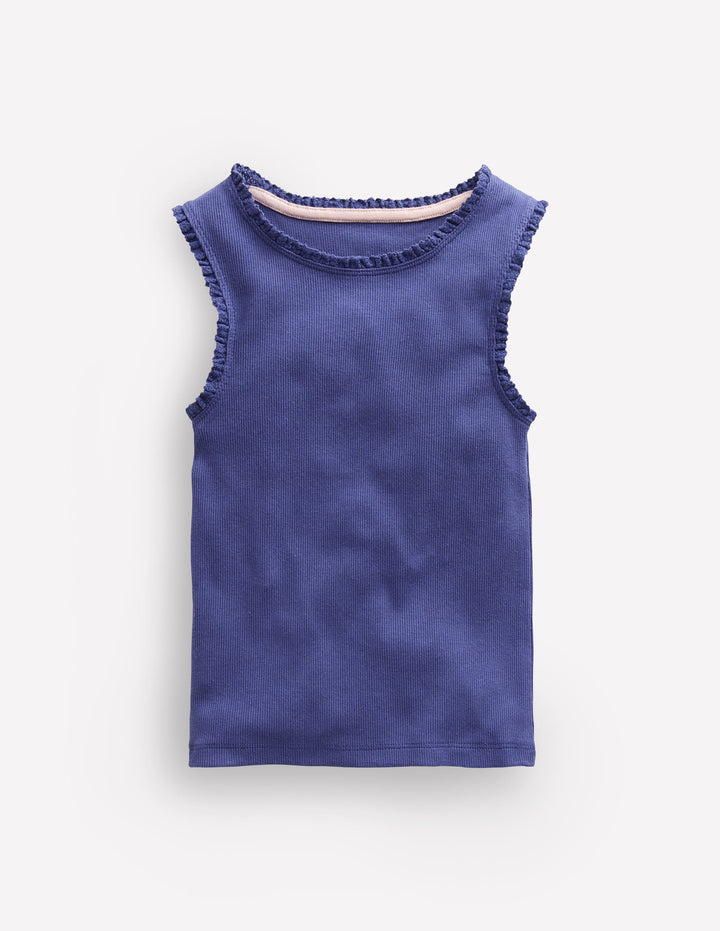 Ribbed Lace Trim Vest-Starboard