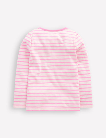 Puff Sleeve Applique T-Shirt-Bubblegum Pink/ Ivory Pets