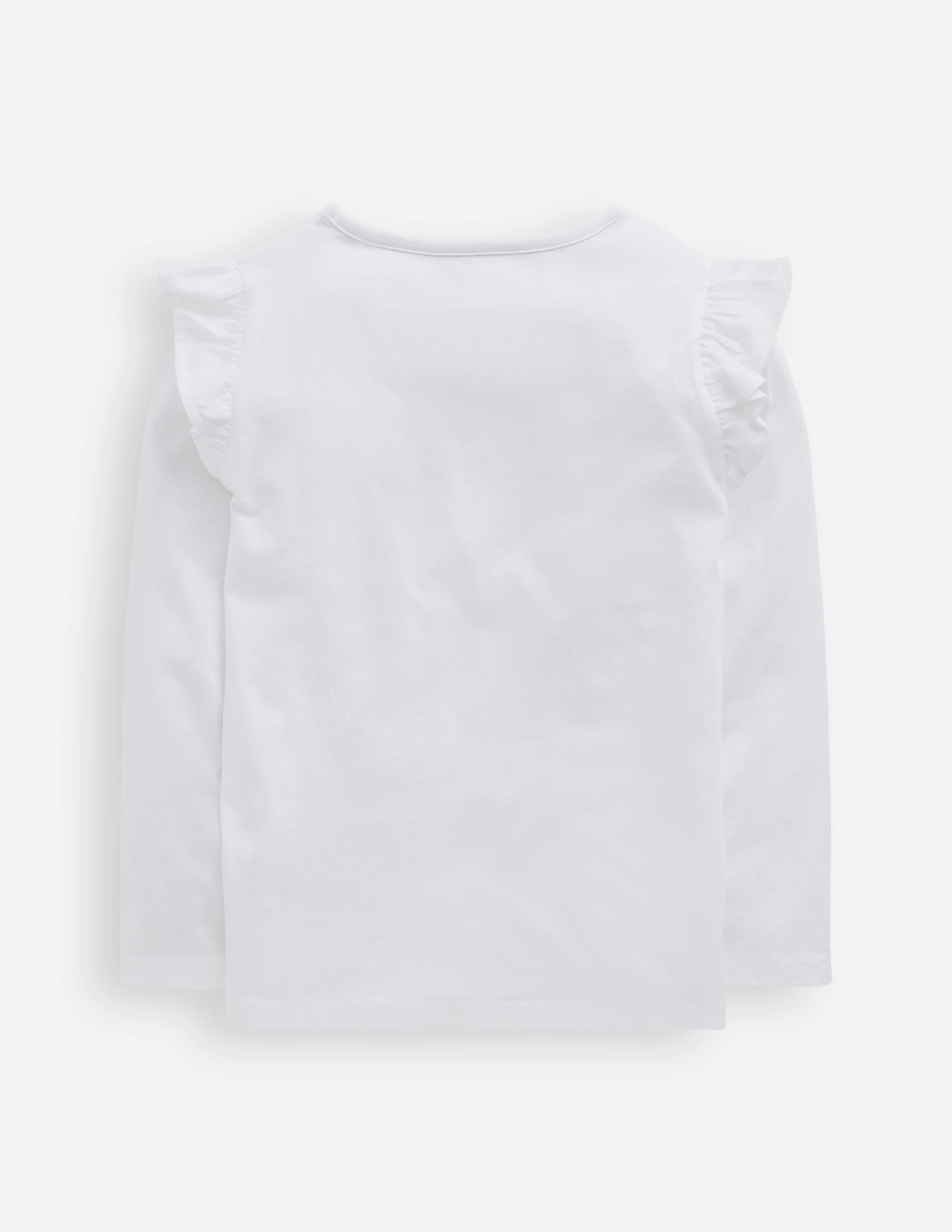 Long Sleeve Frill Logo Top-Ivory Catisserie - Image 2