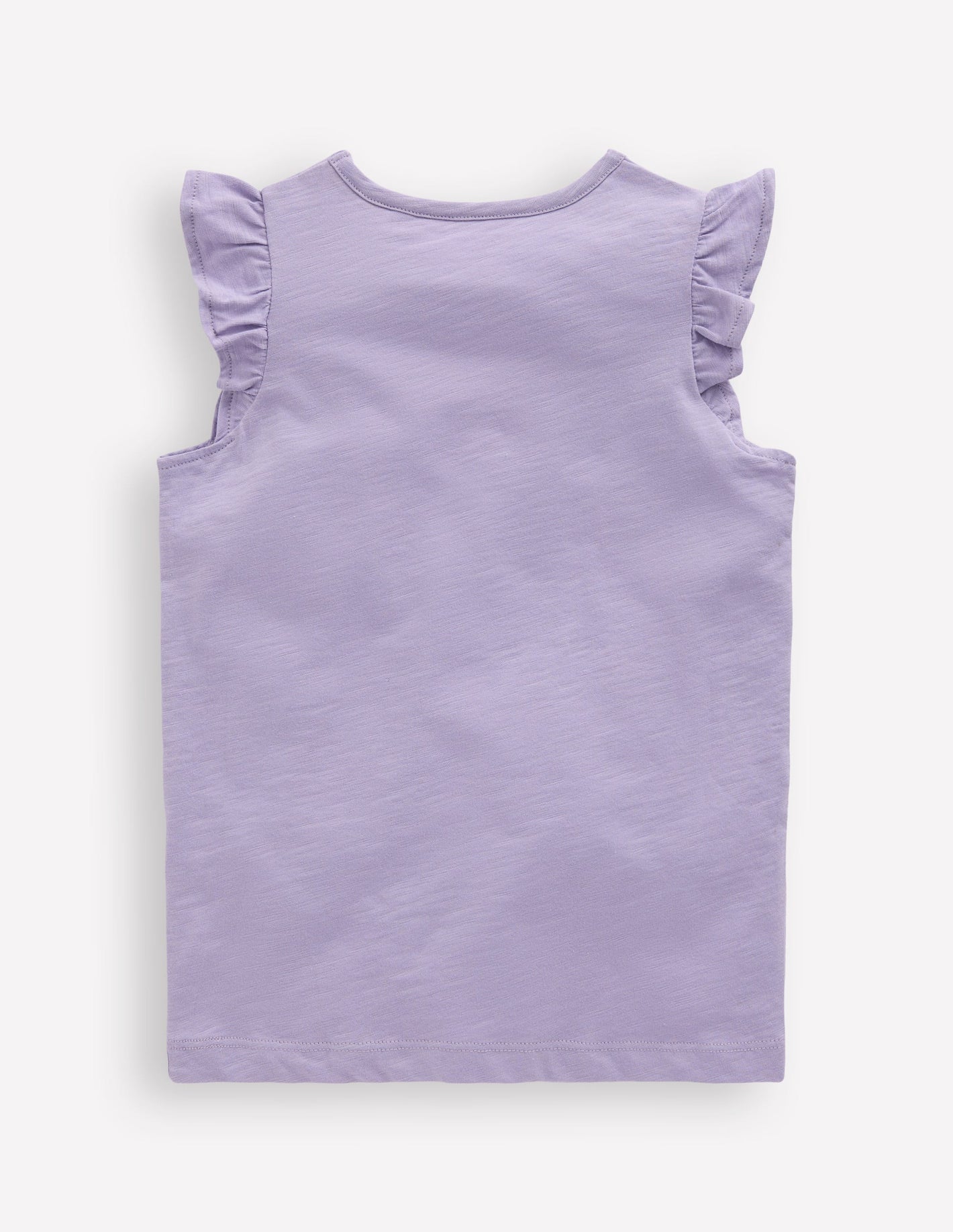 Short Sleeve Frill Logo Top-Misty Lavender Guinea Pigs